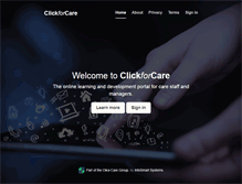Tablet Screenshot of clickforcare.co.uk